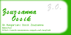 zsuzsanna ossik business card